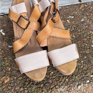 Sanita Women's Sandals in Tan and Cream